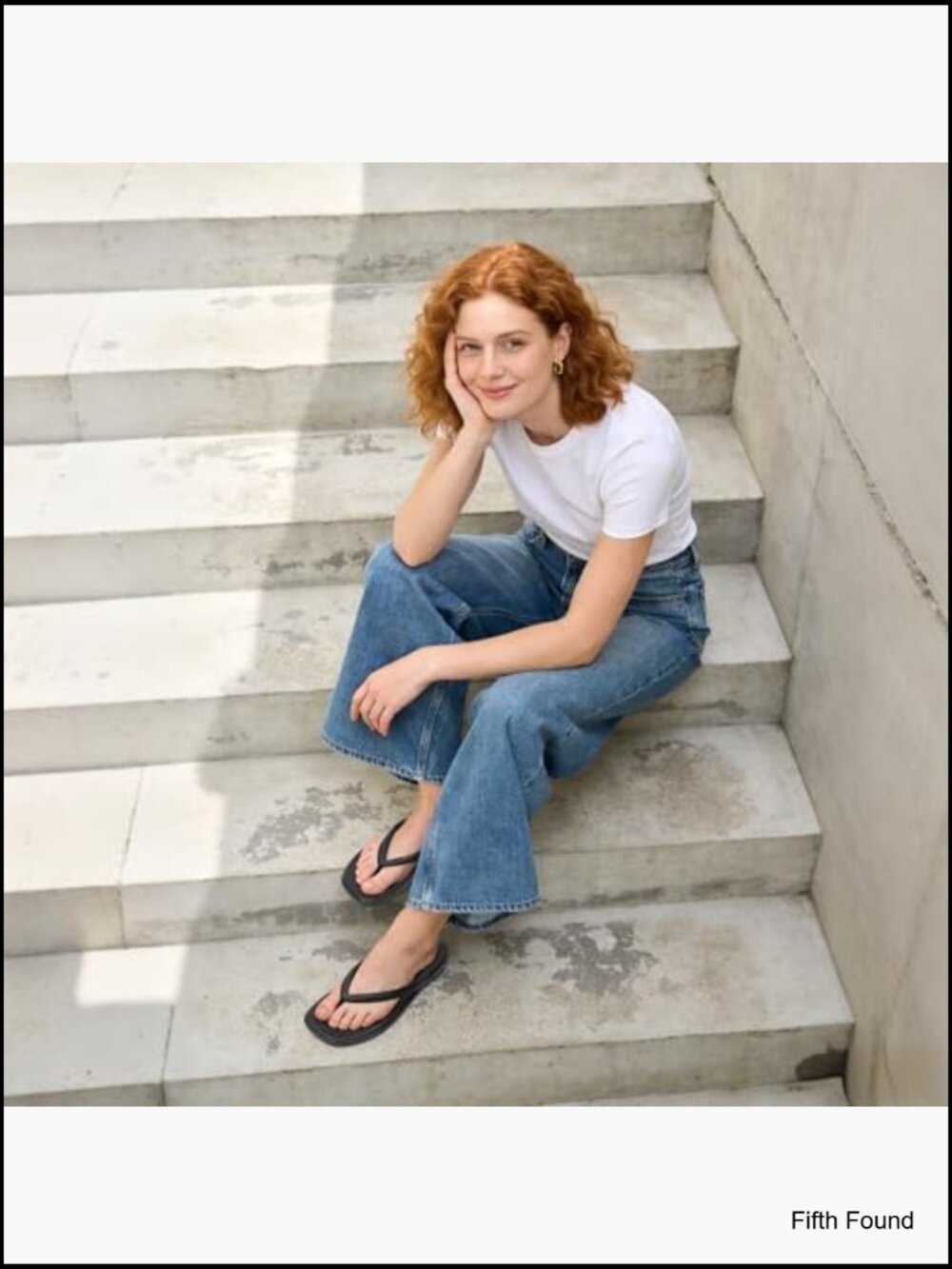 Women's Arch Support Flip Flops - Square Toe Thong Sandals Lightweight EVA - Picture 2 of 7